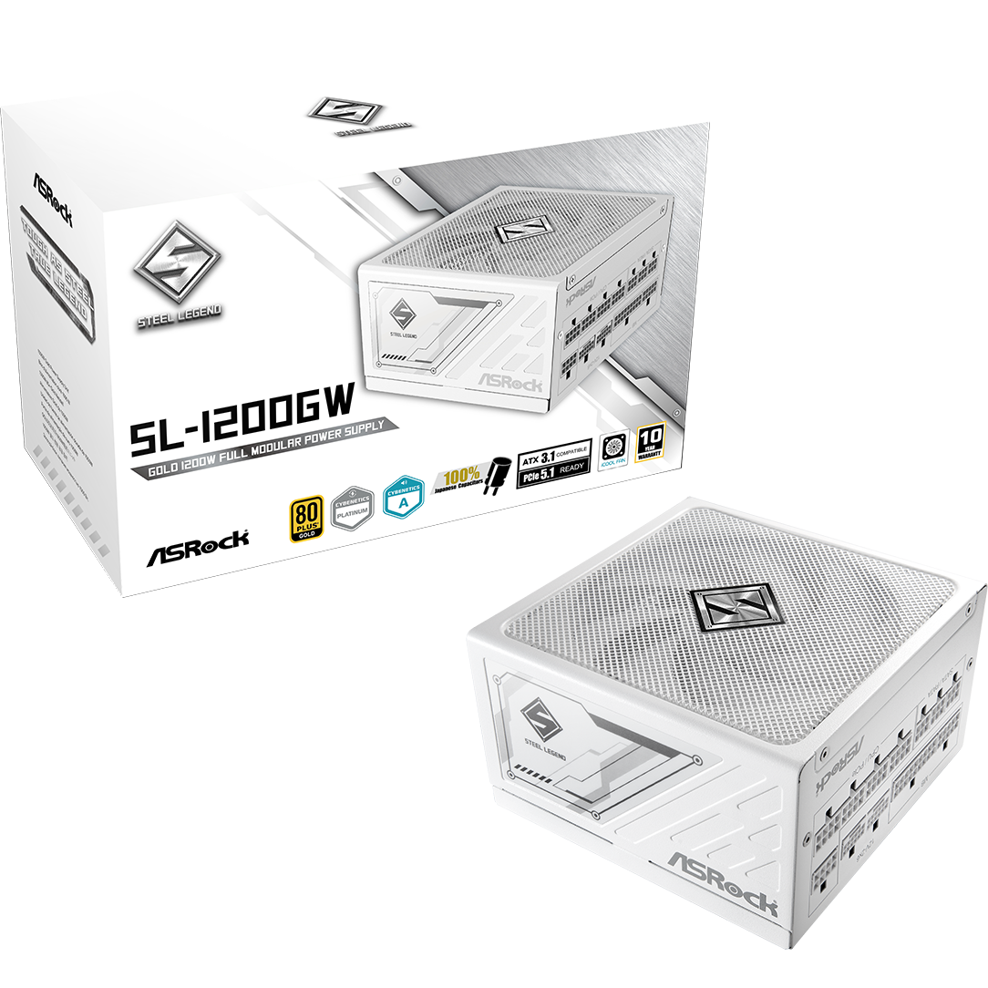 Alimentation électrique 1200W ASRock Steel Legend SL-1200GW - 90-UXS120-GFEABA - photo 8