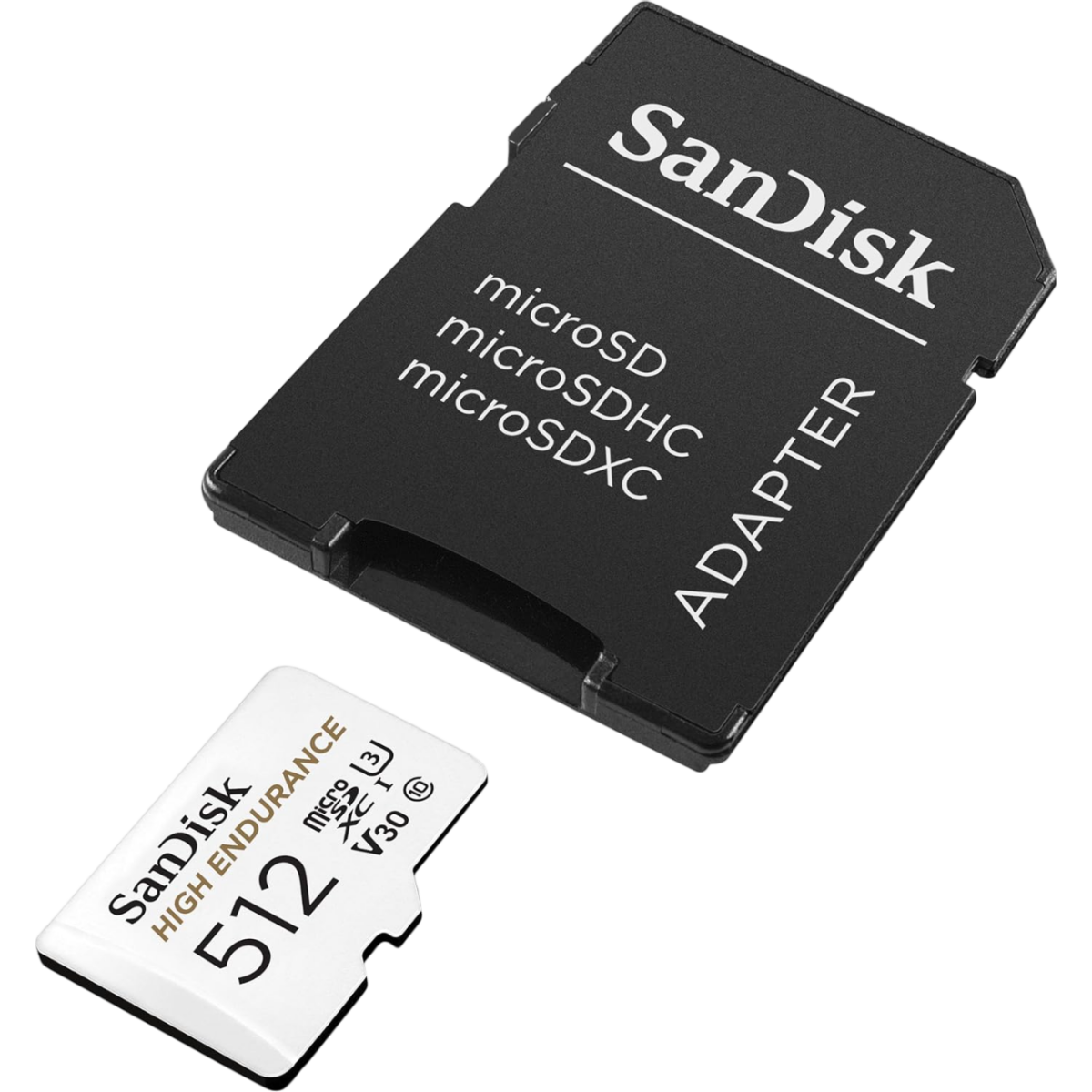 Carte mémoire 512GB MicroSD SanDisk High Endurance + SD adapter (SDSQQNR-512G-GN6IA) - photo 2