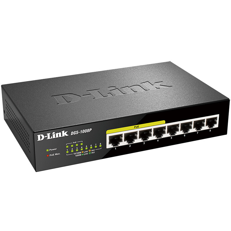 Commutateur (switch) D-Link DGS-1008P/E