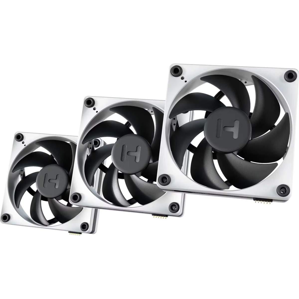 Ventilateur de boîtier HYTE THICC FP12 Black/White (3-Fan Pack) - FAN-HYTE-FP12-BW-3