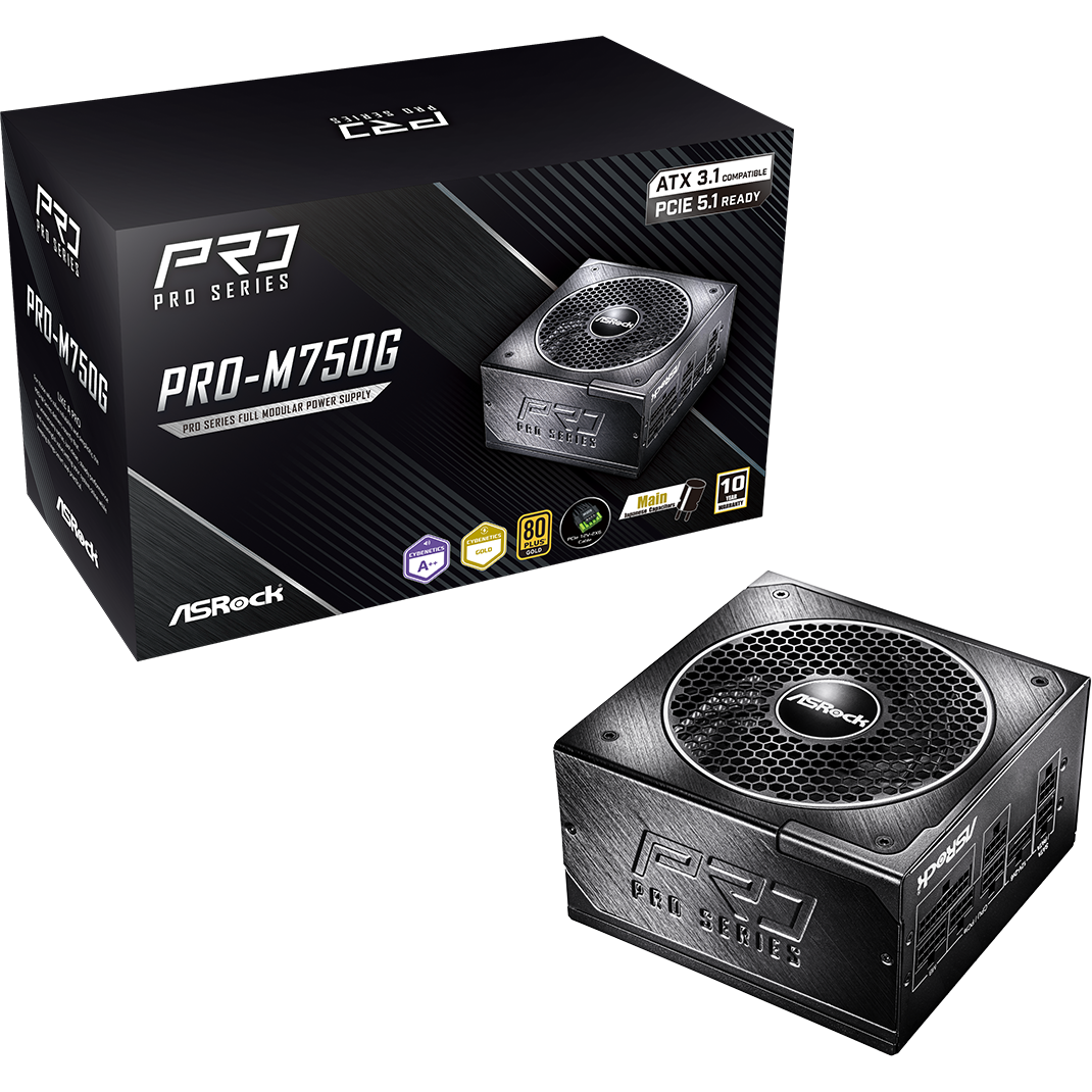 Alimentation électrique 750W ASRock PRO PRO-M750G - 90-UXR075-GFEAA2 - photo 7