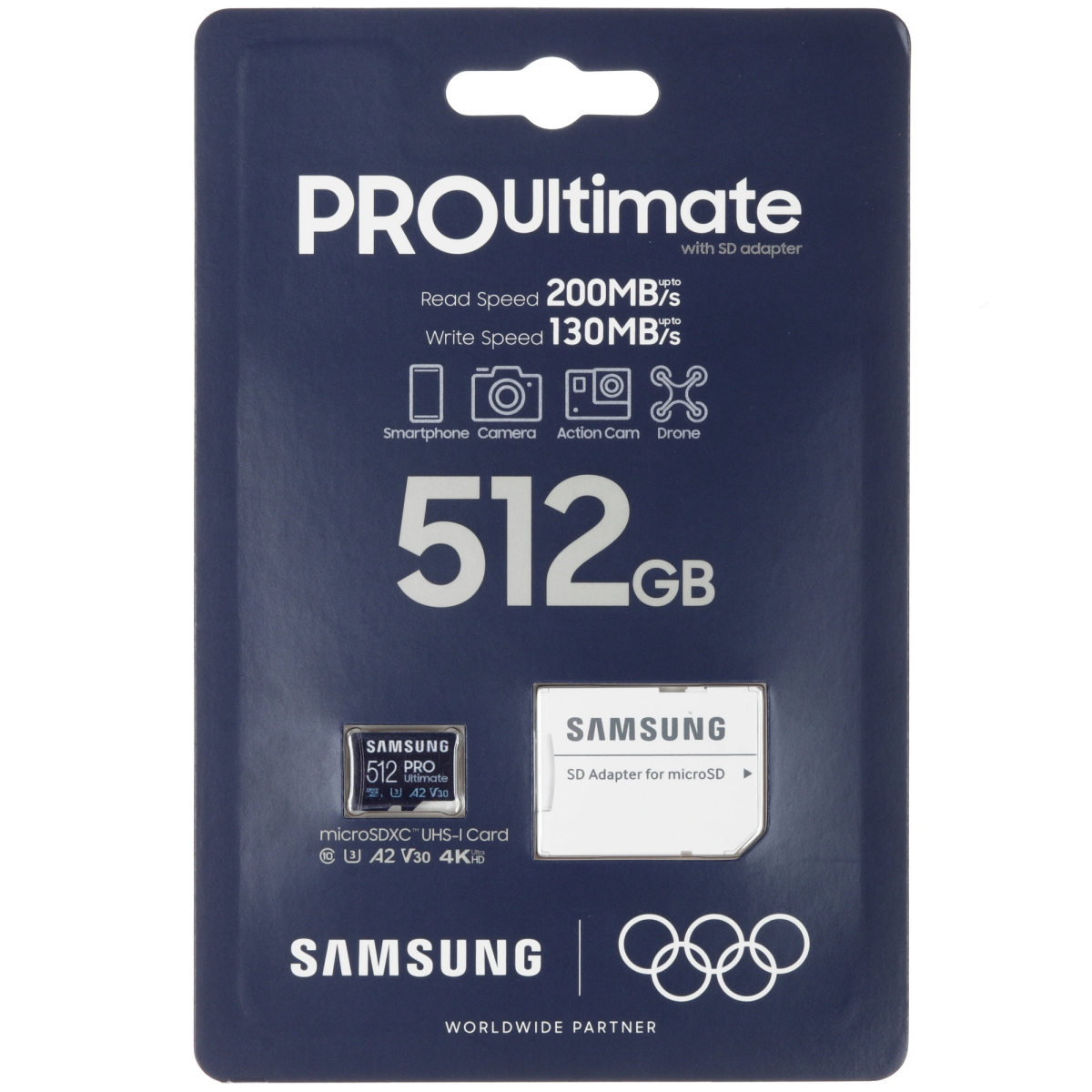 Carte mémoire 512GB MicroSD Samsung PRO Ultimate + SD adapter (MB-MY512SB/WW) - MB-MY512SA
