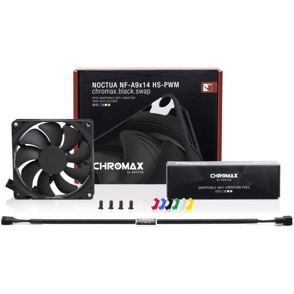 Вентилятор для корпуса Noctua NF-A9x14 HS-PWM chromax.black.swap - NF-A9X14 HS-PWM CH.BK.S - photo 3