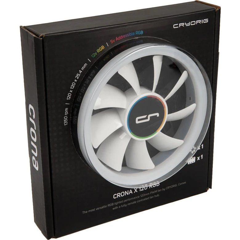 Ventilateur pour boîtier Cryorig Crona X120 RGB Black/White - CR-XRX1 - photo 11