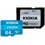 Carte mémoire 64GB MicroSD Kioxia Exceria + SD adapter (LMEX1L064GG2)