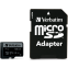 Carte mémoire 128GB MicroSD Verbatim Pro + SD adapter (47044)