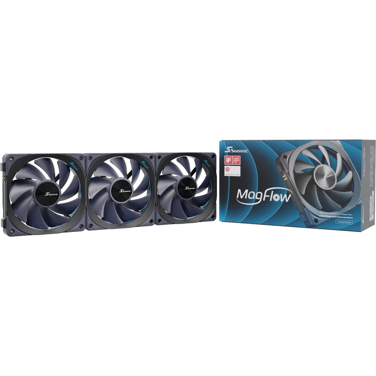 Ventilateur de boîtier Seasonic MagFlow 120 mm (3-pack) - MAGFLOW-3