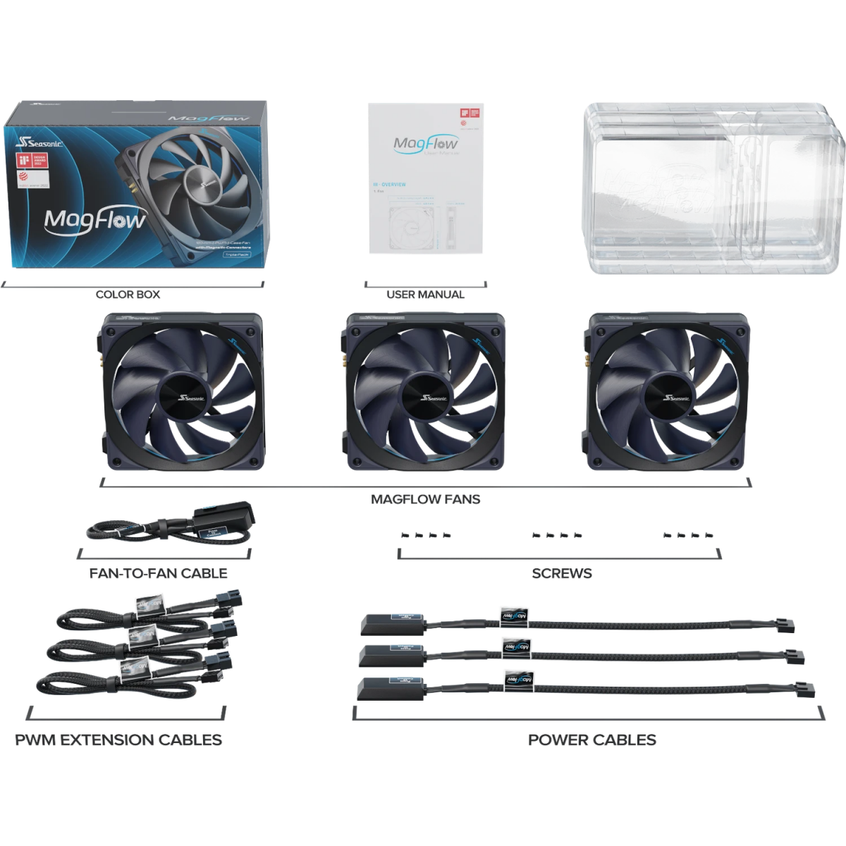 Ventilateur de boîtier Seasonic MagFlow 120 mm (3-pack) - MAGFLOW-3 - photo 10