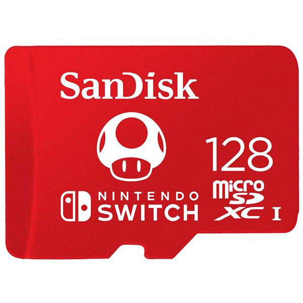 Carte mémoire 128GB MicroSD SanDisk Nintendo Switch (SDSQXAO-128G-GNCZN)