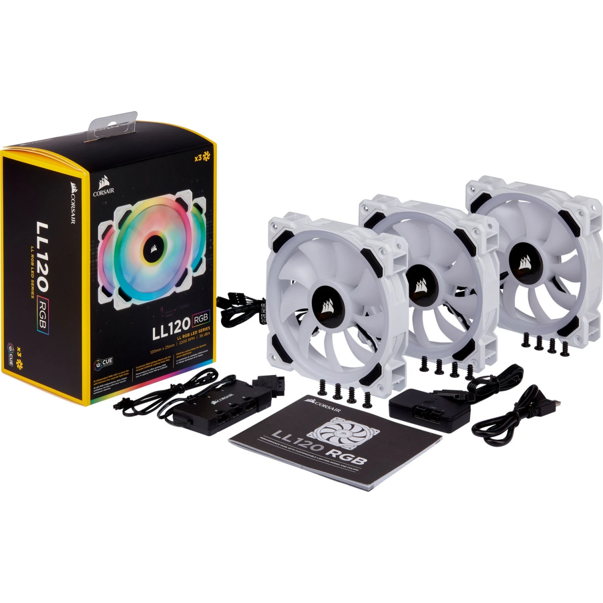 Ventilateur pour boîtier Corsair LL120 RGB White (CO-9050092-WW) - photo 2