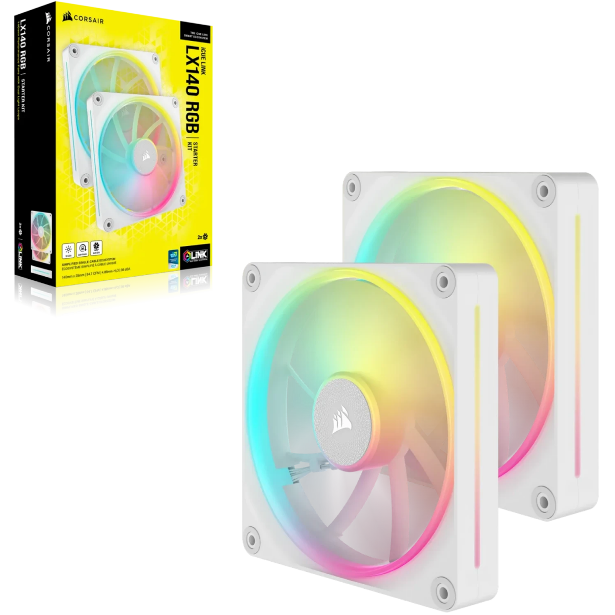 Ventilateur pour le boîtier Corsair iCUE LINK LX140 RGB White (CO-9051032-WW) - photo 6