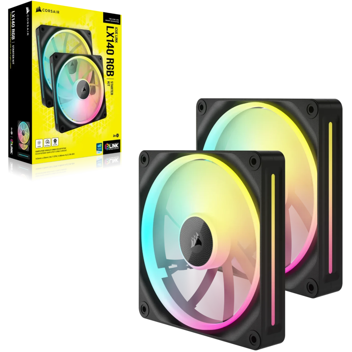 Ventilateur pour boîtier Corsair iCUE LINK LX140 RGB Black (CO-9051028-WW) - photo 6