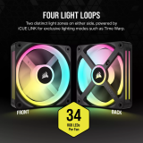 Ventilateur pour boîtier Corsair iCUE LINK QX120 RGB Black (CO-9051002-WW)