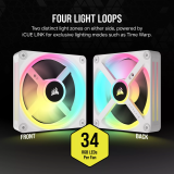 Ventilateur pour boîtier Corsair iCUE LINK QX120 RGB White (CO-9051006-WW)