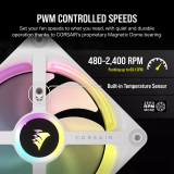 Ventilateur pour boîtier Corsair iCUE LINK QX120 RGB White (CO-9051006-WW)
