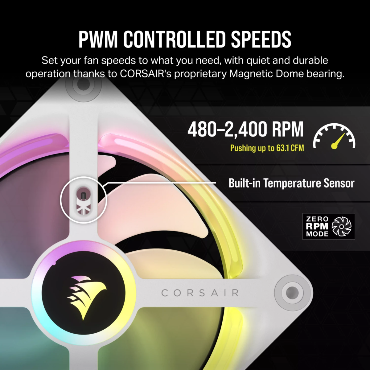 Ventilateur pour boîtier Corsair iCUE LINK QX120 RGB White (CO-9051006-WW) - photo 15