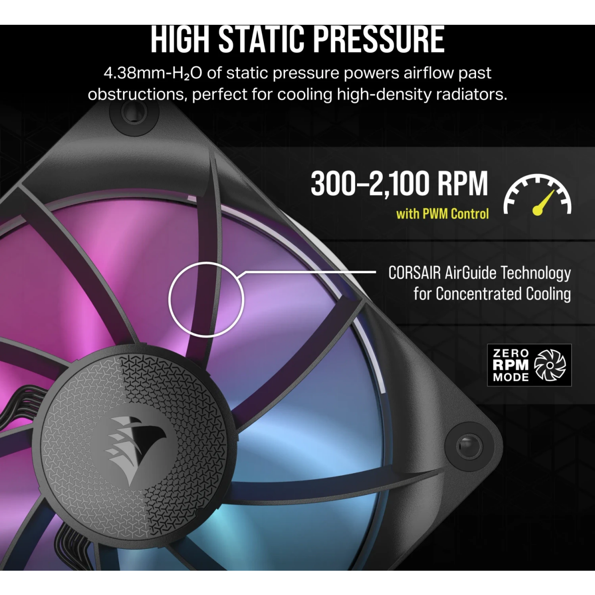 Ventilateur pour boîtier Corsair iCUE LINK RX120 RGB Black (CO-9051018-WW) - photo 6