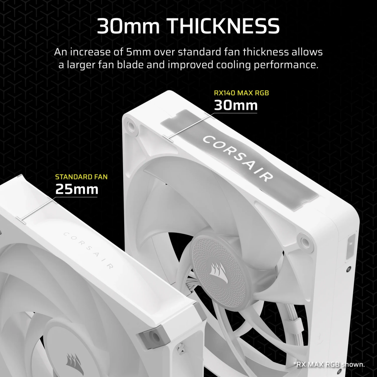 Ventilateur pour boîtier Corsair iCUE LINK RX140 MAX RGB White (CO-9051039-WW) - photo 5