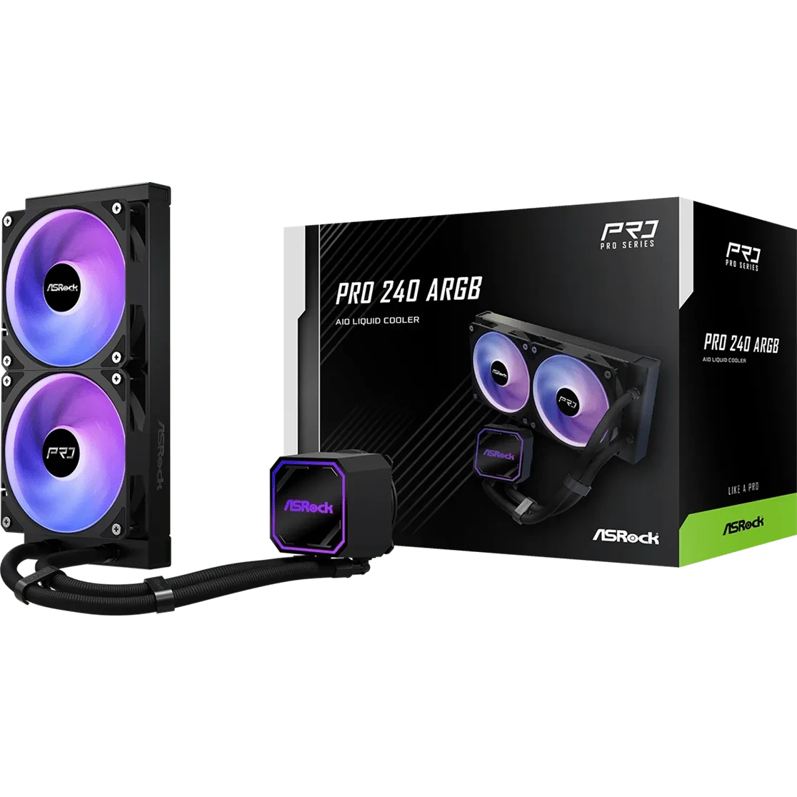 Система жидкостного охлаждения ASRock Pro 240 ARGB Black - 90-APRA24-BAAGA6 - photo 11
