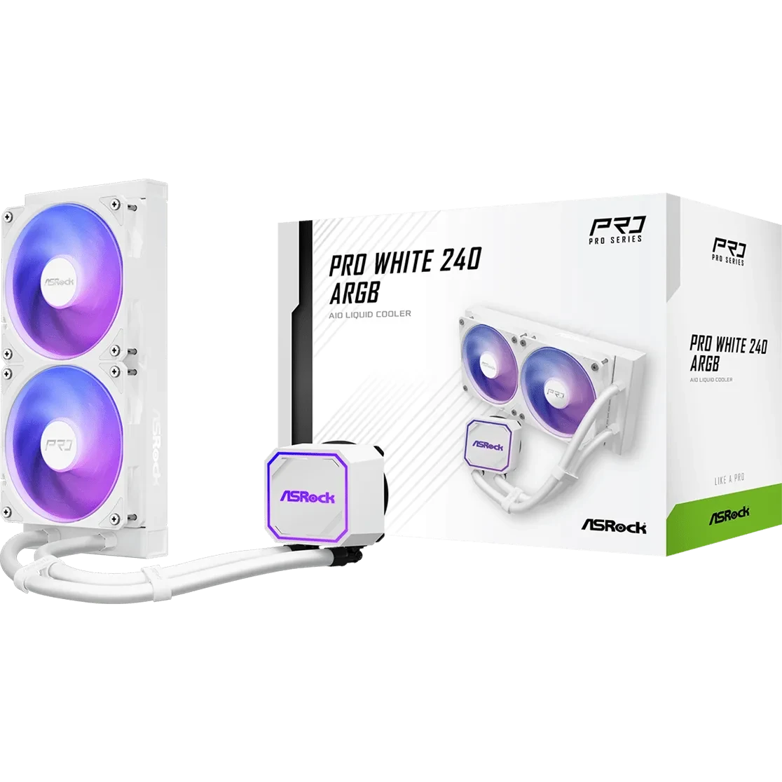 Система жидкостного охлаждения ASRock Pro 240 ARGB White - 90-APRA24-WAAGA6 - photo 11