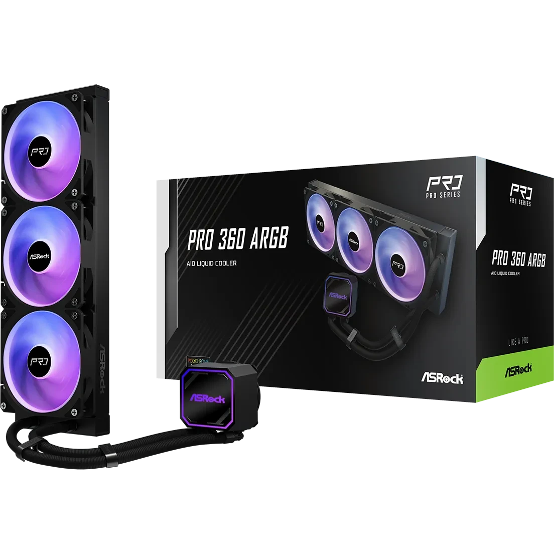 Система жидкостного охлаждения ASRock Pro 360 ARGB Black - 90-APRA36-BAAGA6 - photo 9