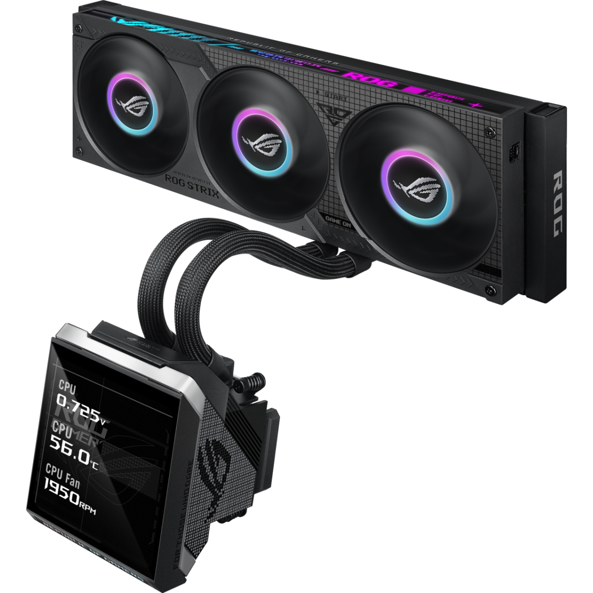 Система жидкостного охлаждения ASUS ROG STRIX SLC IV 360 ARGB LCD Black - 90RC01S1-B0EAY0 - photo 2