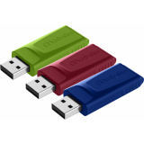 Clé USB 16GB Verbatim Slider Red/Blue/Green (49326) (3 Pcs)