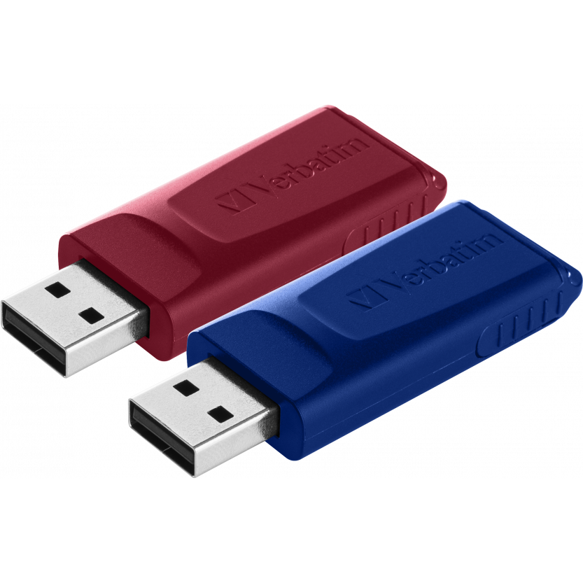 USB Flash Drive 32GB Verbatim Slider Red/Blue (49327) (2 Pcs)