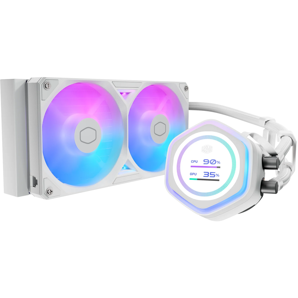 Système de refroidissement liquide Cooler Master MasterLiquid Atmos II 360 LCD White (MLX-D36M-A25SZ-LW)