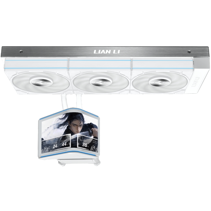 Système de refroidissement liquide Lian Li HydroShift II OLED Curved 360P28 White - G89.GHS2OLDC36PW.R0 - photo 2