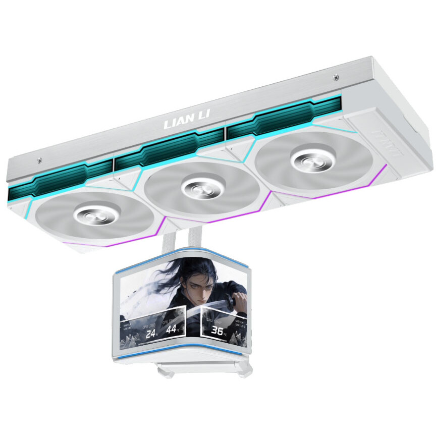 Système de refroidissement liquide Lian Li HydroShift II OLED Curved 360TL White - G89.GHS2OLDC36TW.00