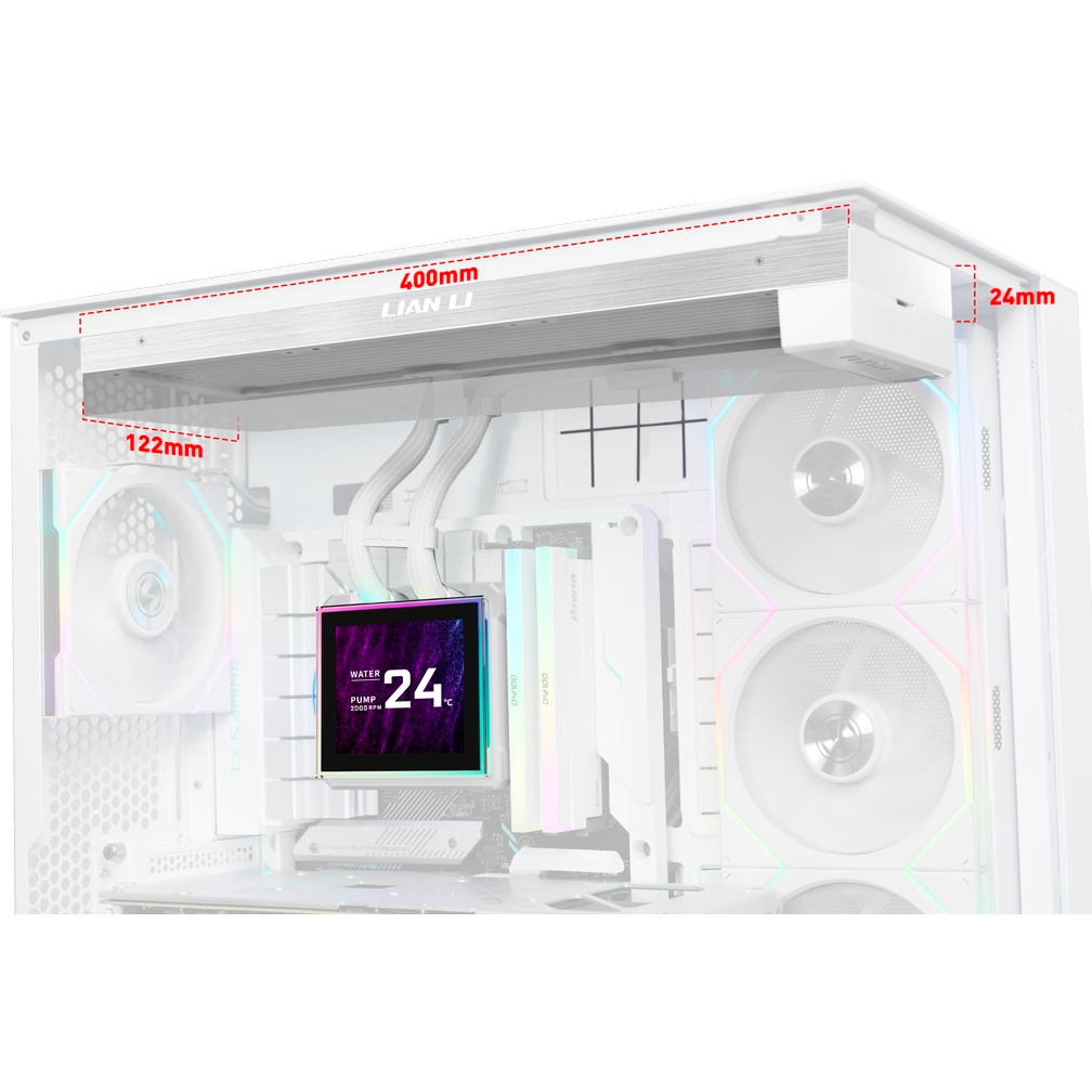 Système de refroidissement liquide Lian Li HydroShift II LCD-S 360N White - G89.GHS2LCDS36NW.00 - photo 5