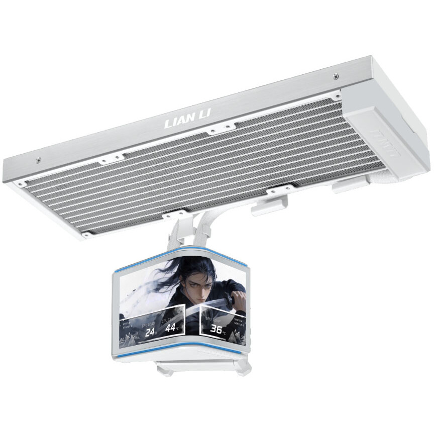Système de refroidissement liquide Lian Li HydroShift II OLED Curved 360Fanless White - G89.GHS2OLDC36NW.00