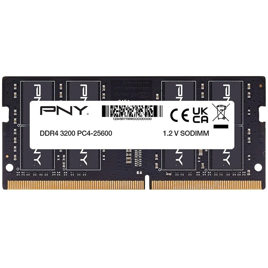 Mémoire vive 8GB DDR4 3200MHz PNY Performance SO-DIMM (MN8GSD43200-TB)