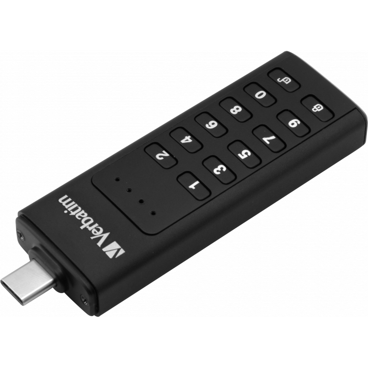 USB Flash Drive 128GB Verbatim Keypad Secure Black (49432)