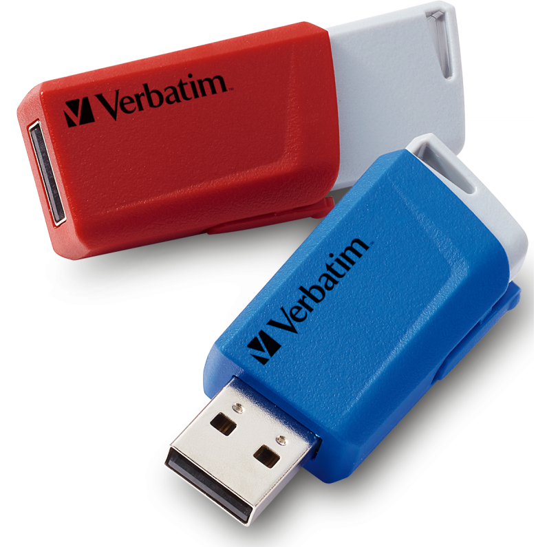 USB Flash Drive 32GB Verbatim Store 'n' Click Red/Blue (49308) (2 Pcs)