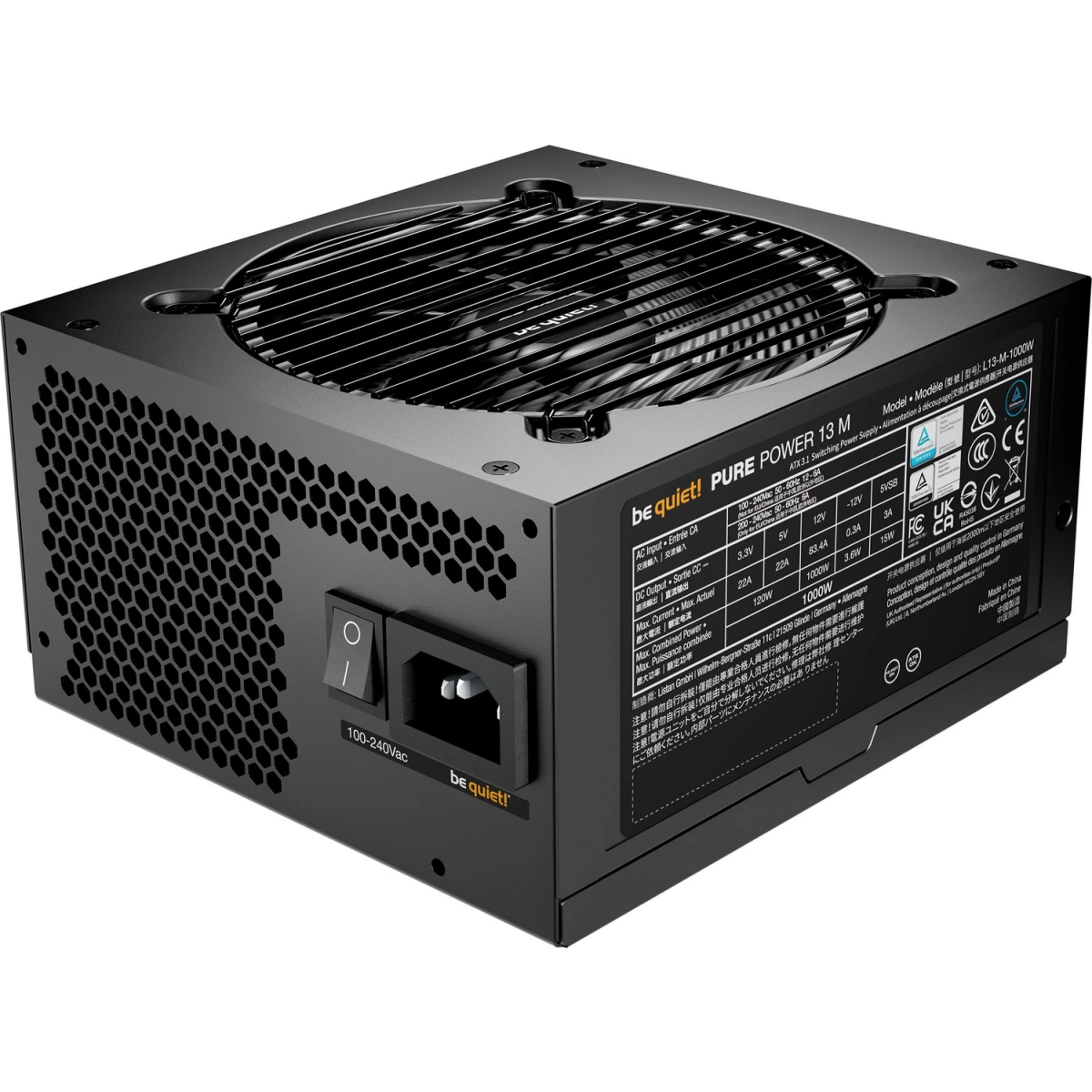 Alimentation électrique 1000W Be Quiet Pure Power 13 M - BP028EU - photo 2