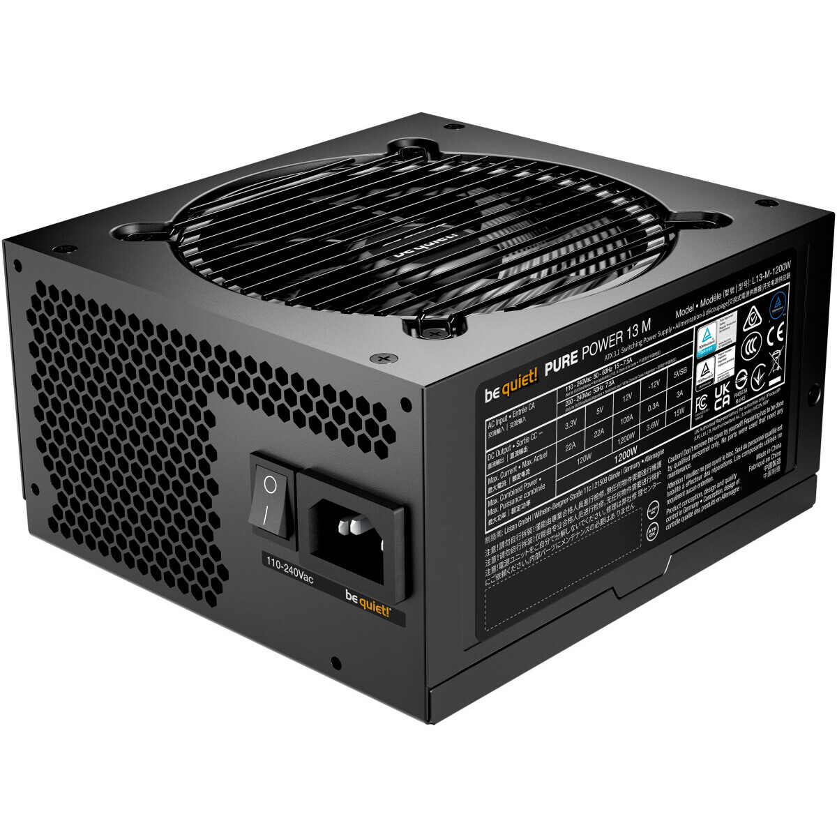 alimentation électrique 1200W Be Quiet Pure Power 13 M - BP029EU - photo 2