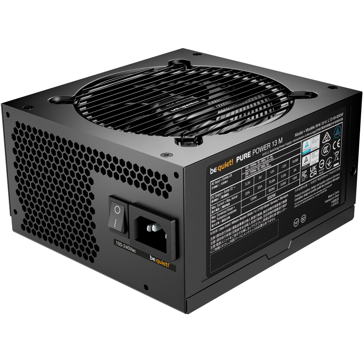 alimentation électrique 850W Be Quiet Pure Power 13 M - BP027EU - photo 3
