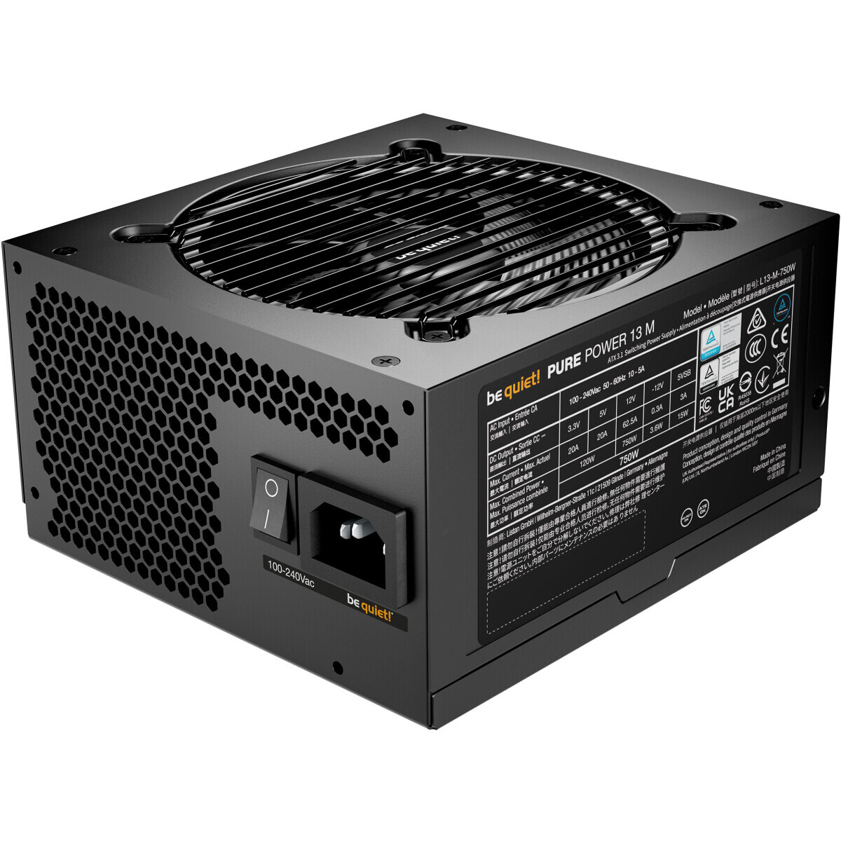 Alimentation électrique 750W Be Quiet Pure Power 13 M - BP026EU - photo 2