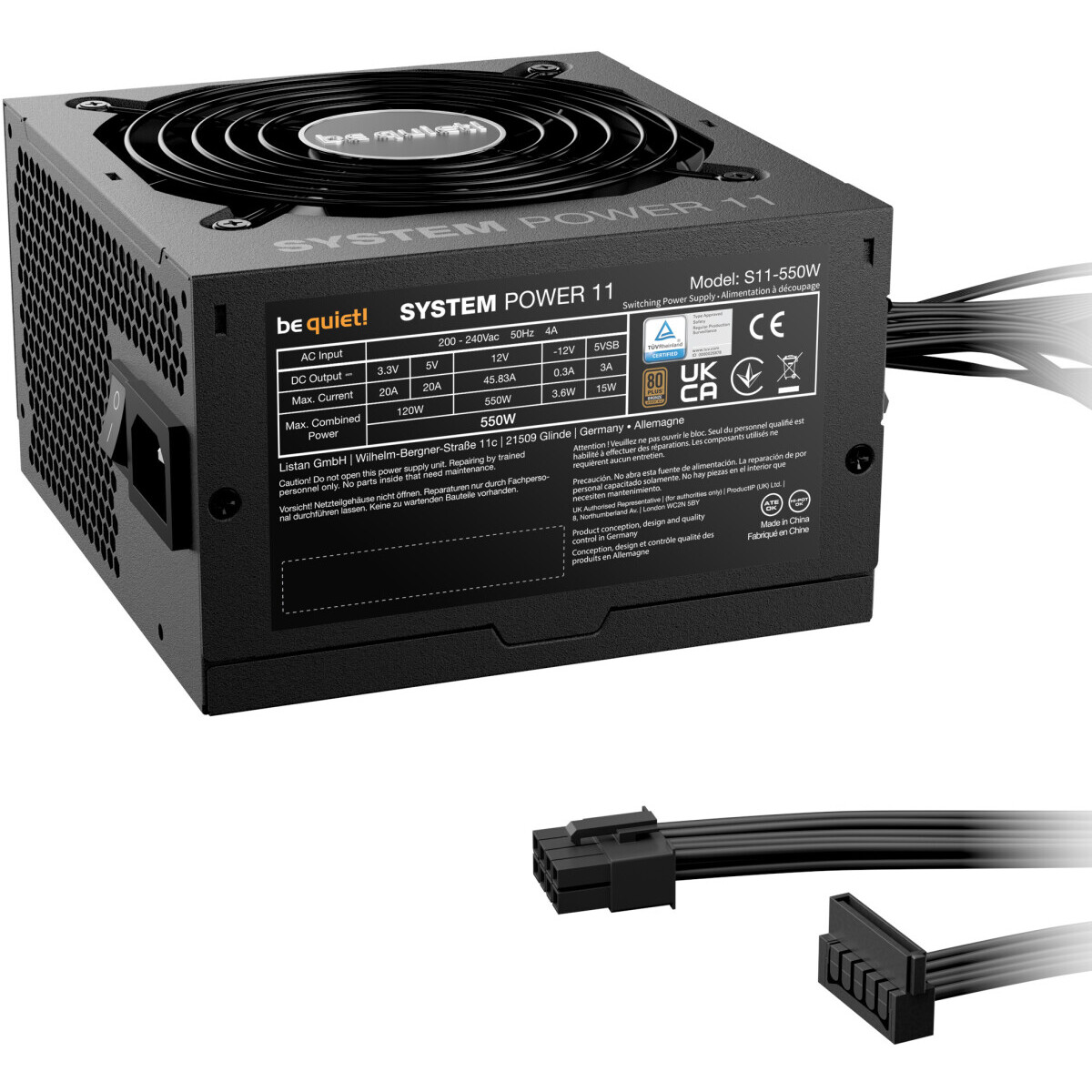 alimentation électrique 550W Be Quiet System Power 11 - BP010EU - photo 2