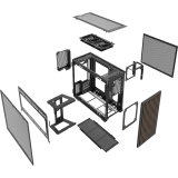 Boîtier Lian Li B4-mATX Wood Black (G99.B4X-WD.00)