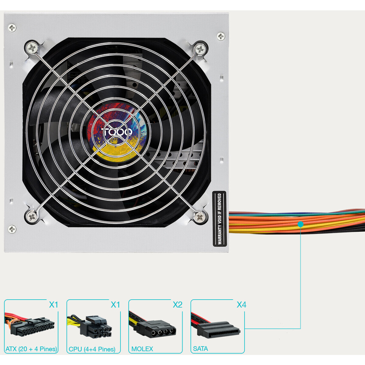 Alimentation électrique 500W TooQ Ecopower II SSE (TQEP-500SSE) - photo 4