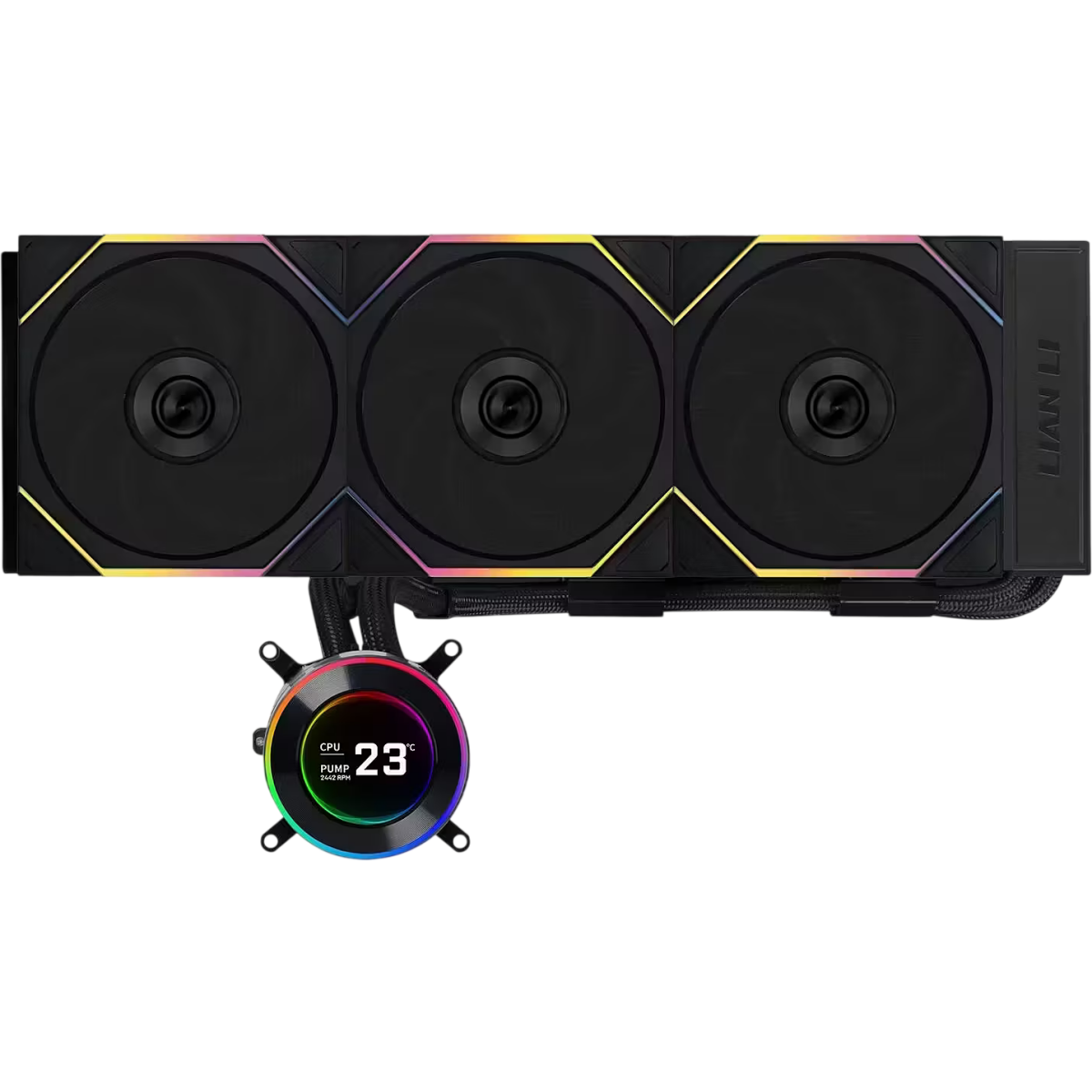 Système de refroidissement liquide Lian Li HydroShift II LCD-C 360TL Flex Black - G89.GHS2LCD36TFB.00