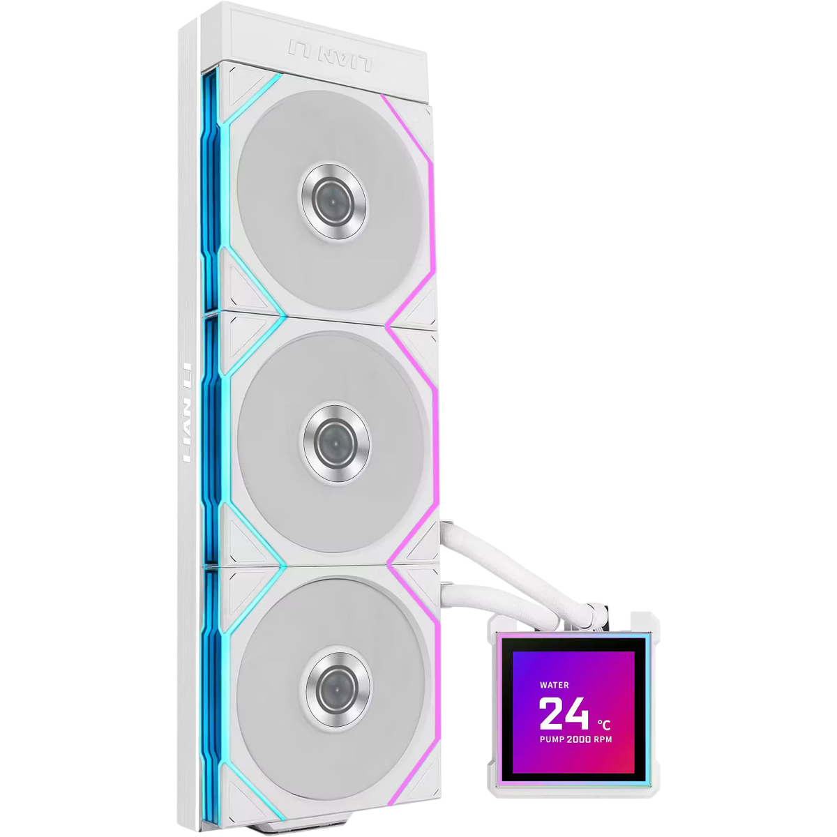 Système de refroidissement liquide Lian Li HydroShift II LCD-S 360TL Flex White - G89.GHS2LCDS36TFW.00 - photo 2