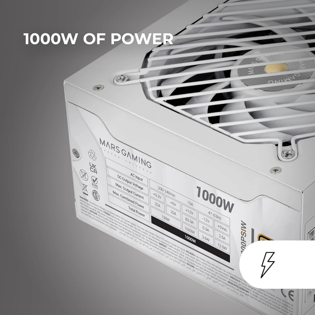 Alimentation électrique 1000W Mars Gaming MPB1000PSIW - photo 3