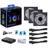 Ventilateur pour boîtier Lian Li UNI Fan SL Infinity 120 Black (3 pcs) (G99.12SLIN3B.00/G99.12SLIN3B.R0)