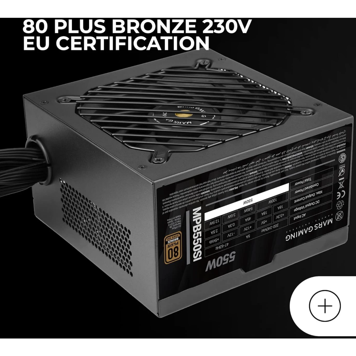 Alimentation électrique 550W Mars Gaming MPB550SI - photo 4