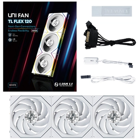 Ventilateur pour boîtier Lian Li UNI Fan TL Flex 120 White (3 pcs) - G9F.12TL1F3W.00 - photo 9