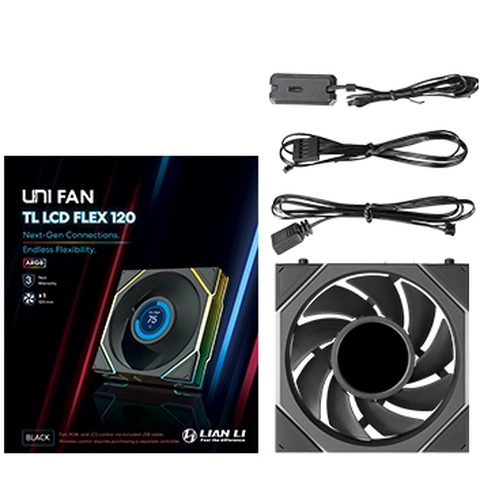 Ventilateur pour boîtier Lian Li UNI Fan TL LCD Flex 120 Black - G9F.12TLLCD1F1B.00 - photo 6